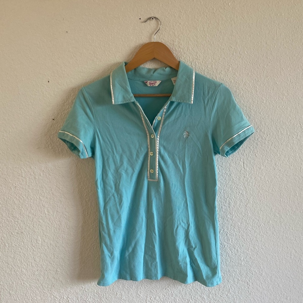 Original PENGUIN by Munsingwear  shirt satin pipe collar
